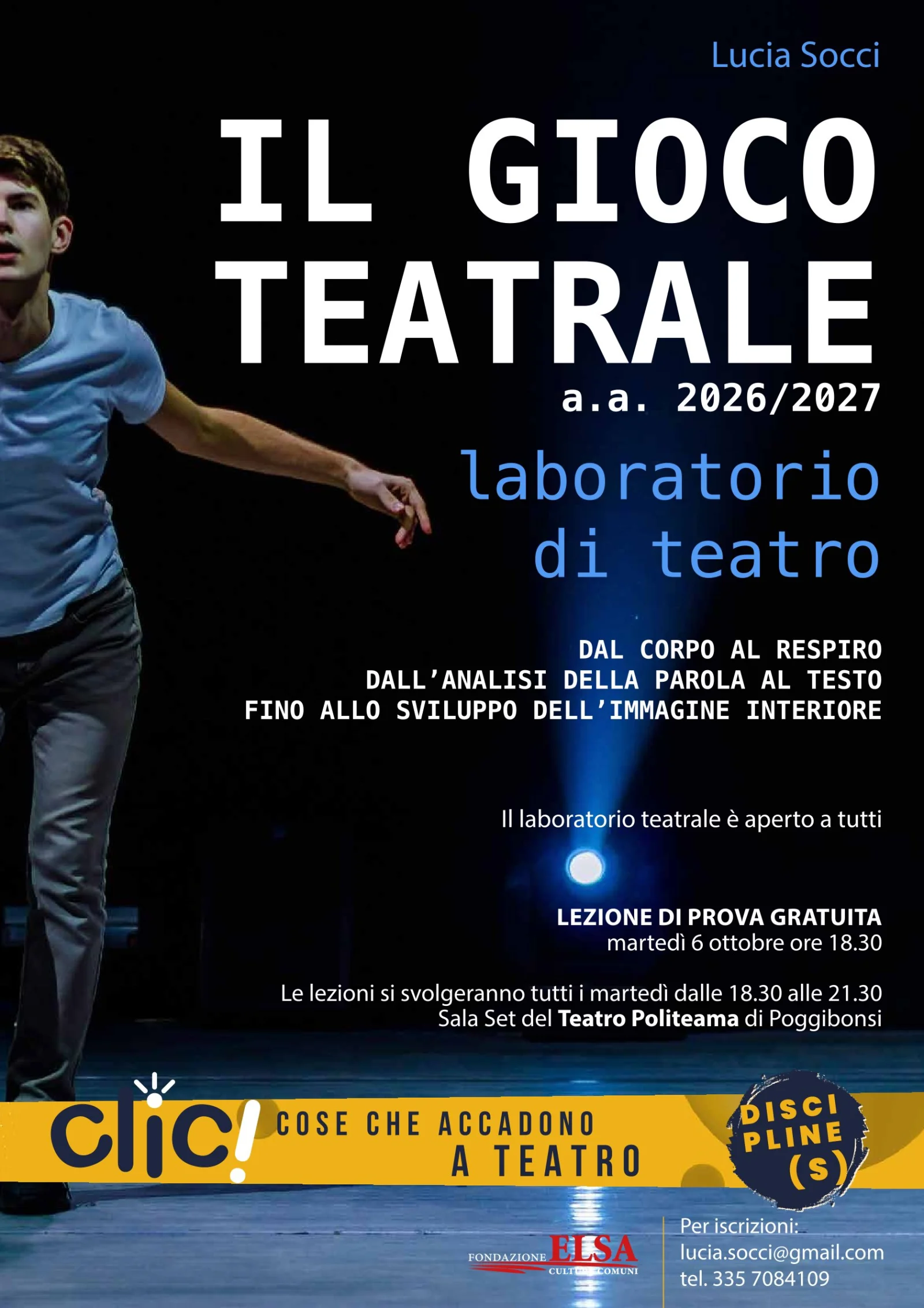 Locandina di Il Gioco Teatrale – Laboratorio di teatro 2026/2027