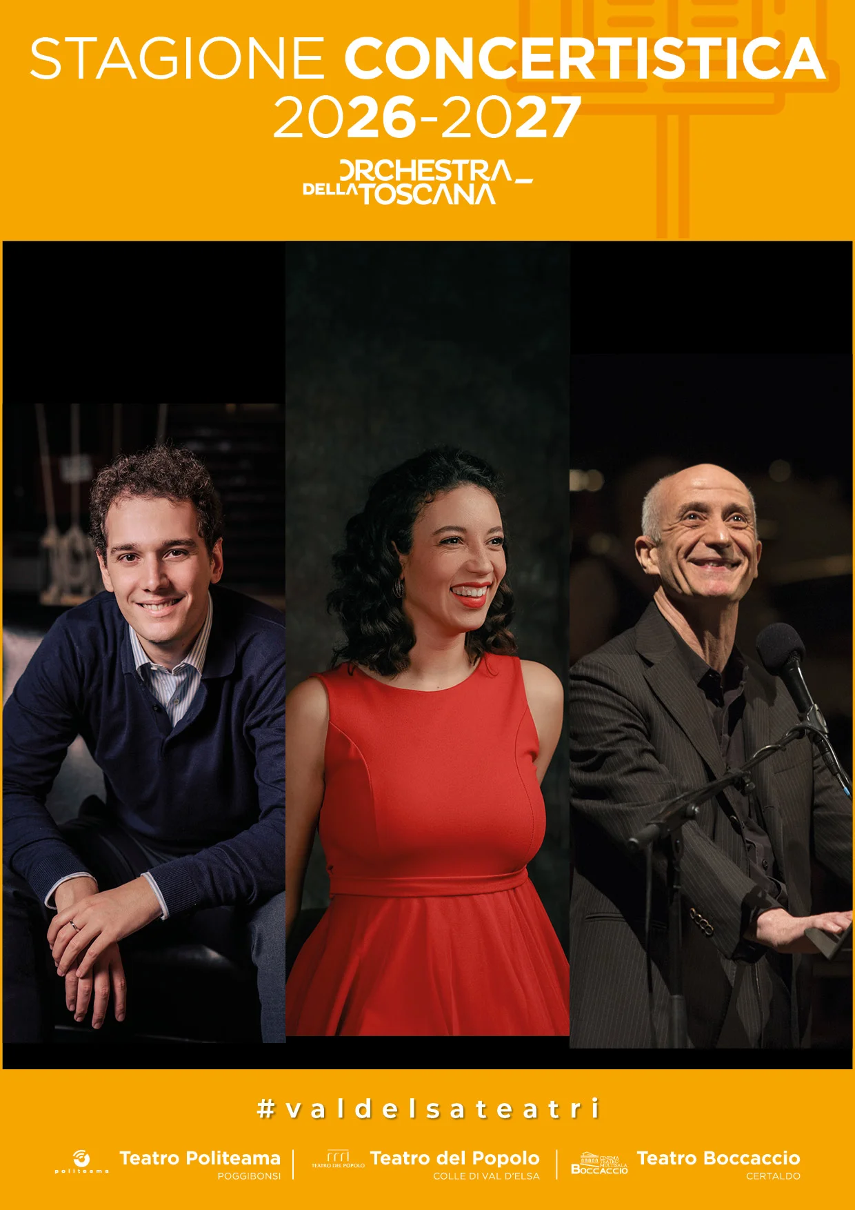 Locandina di DIEGO CERETTA direttore CHELSEA ZURFLÜH soprano PEPPE SERVILLO voce recitante